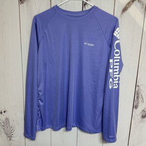Columbia PFG Omni-Shade LS Shirt Women’s Extra Large Purple UPF EUC